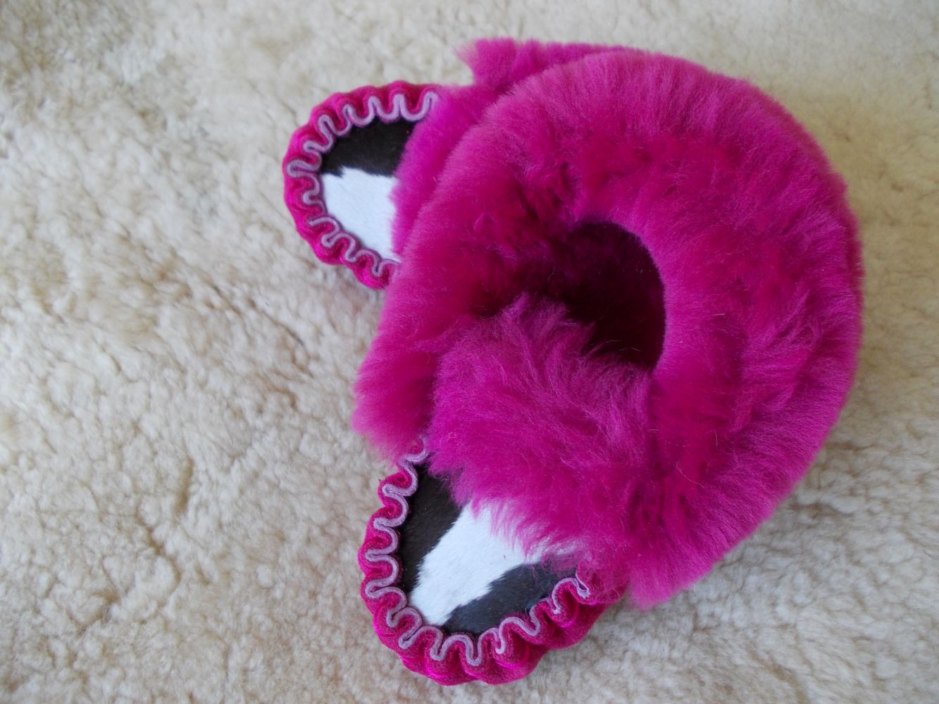 Sheepskin - Cerise Over Hot Pink And Calf