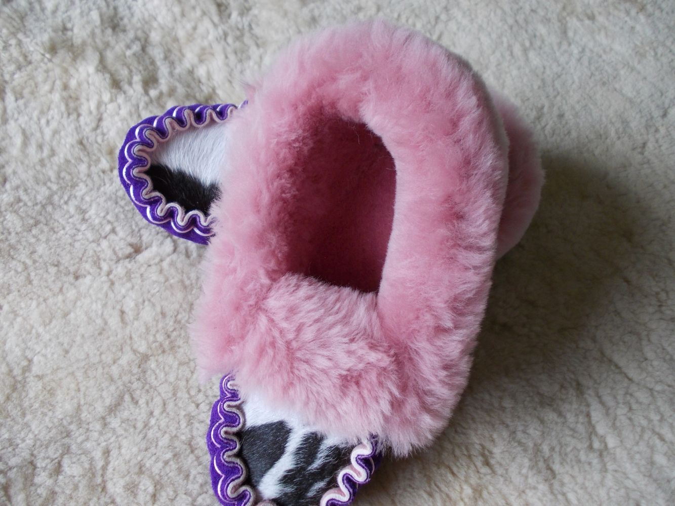 Sheepskin - Orchid Pink Over Purple Suede And Calf