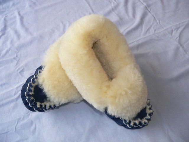 Sheepskin Navy Suede Oaten