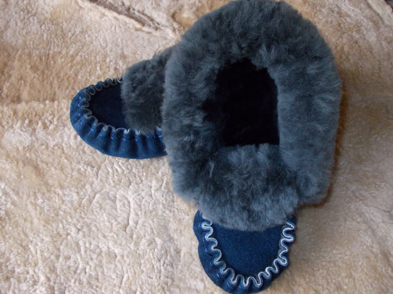 Sheepskin - Dark Grey Over Navy